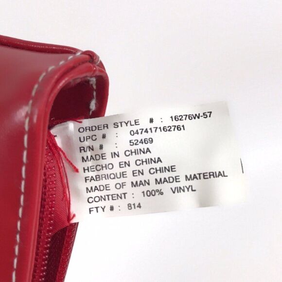 Vintage 90s Vampy Grunge Red Shoulder Bag Streetwear Baddie Underarm Purse - Picture 7 of 8